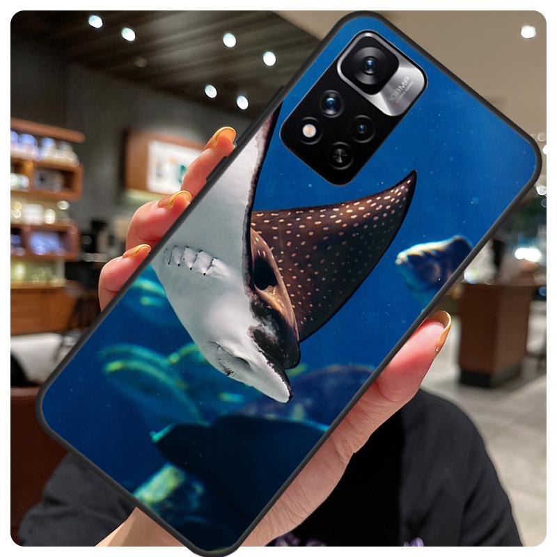 Animal Manta Ray Phone Case For Xiaomi Redmi Note 12 11 8 9 10 Pro 9S 10S 11S 12S Redmi 9 10 12 C 10A Cover