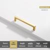 Square Bright Gold & Silver Kitchen Cabinet Handle - Modern Minimalist Black Aluminum Alloy Drawer & Wardrobe Handle