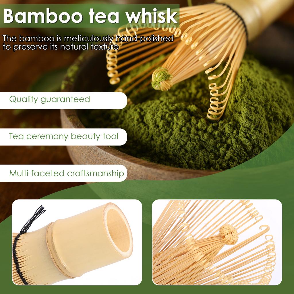 5 Pcs Matcha Making Kit Ceramic Japanese Matcha Bowl Whisk Set Easy to Clean Anti-Rust Matcha Set for Tea Lovers Tea Accessories