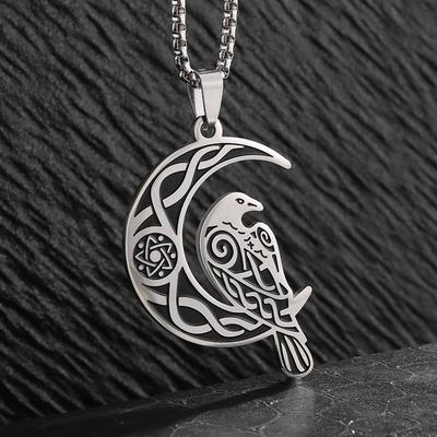 Personalized Owl Pendant Necklace On The Moon Vintage Cute Bird Animal Necklace Accessories Accessories