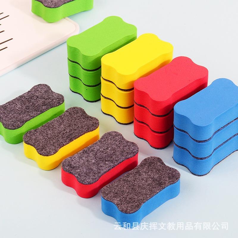 Small Bone Shaped Eva Felt Whiteboard Eraser For Kids Whiteboard Cleaning
