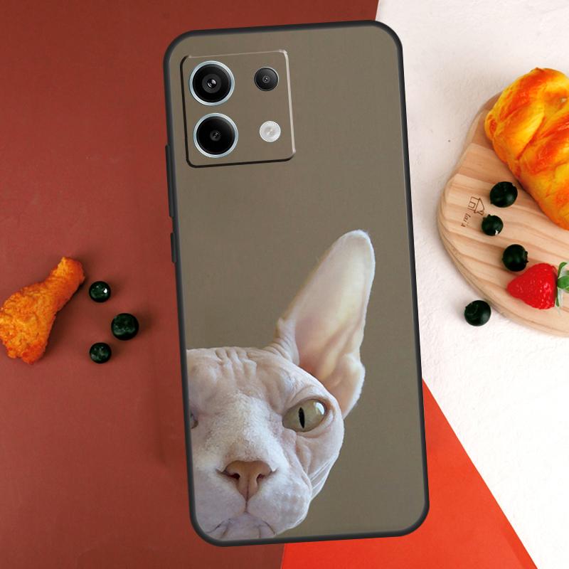 Sphynx Cat Case For Xiaomi Redmi Note 14 13 Pro 9 10 11 12 Pro 10S 11S 12S Redmi 14C 13C 10C 12C Coque