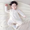 Infant Autumn Long-Sleeve Sleeveless Diagonal Collar Bodysuit Pajamas, Warm & Close-Fitting, Spring Class A