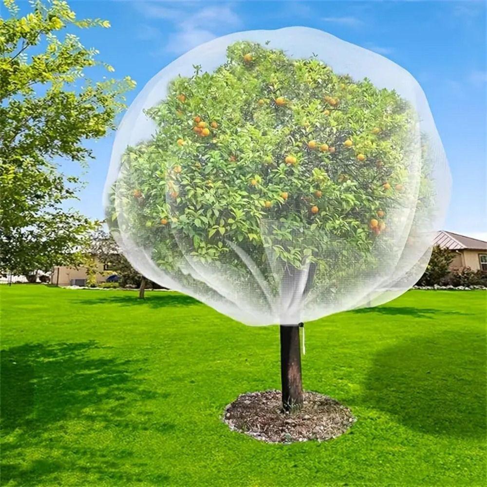 Drawstring and Zipper Fruit Tree Netting Bags Fabric Plant Netting Cover  Garden Use