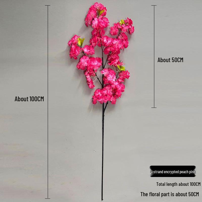 Artificial Cherry Blossom Branch - Dense 3-Prong/4-Prong Cherry Blossom Wedding Decoration