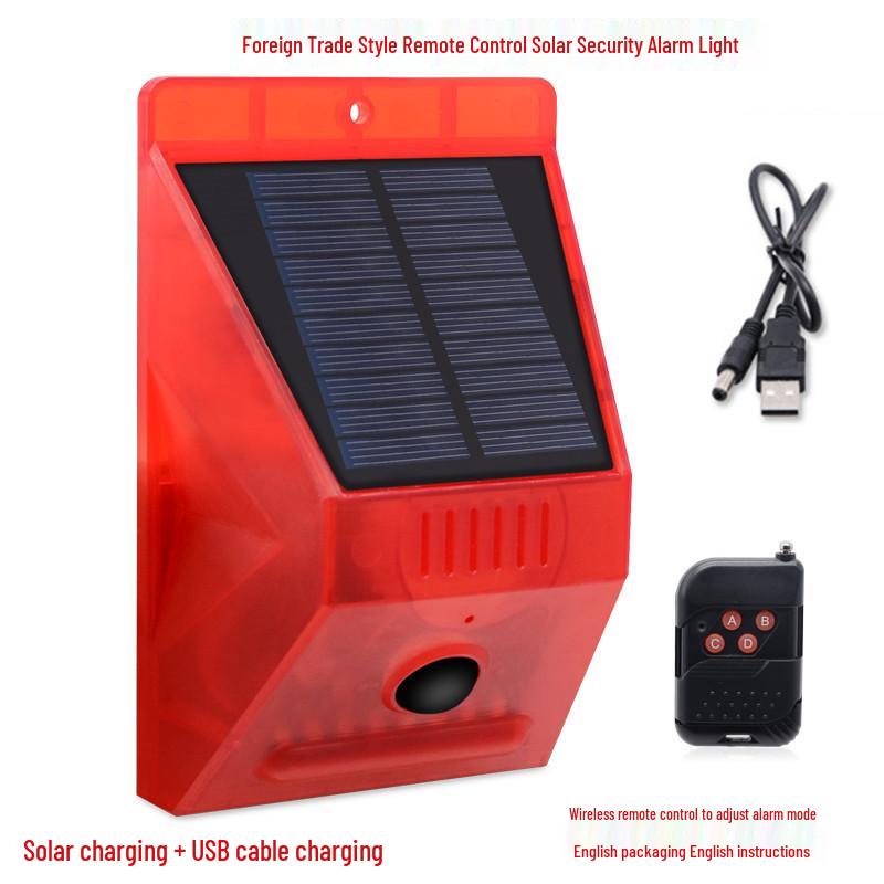 Solar-Powered Wireless Remote Control Alarm with Motion Sensor for Farm Security