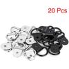 Unifizz 20pcs D Shape Tie Down Rings Tow Hook for Car Truck Trailer Cargo RV Boats Silver Tone Black Tie Down Anchors Lashing Rings