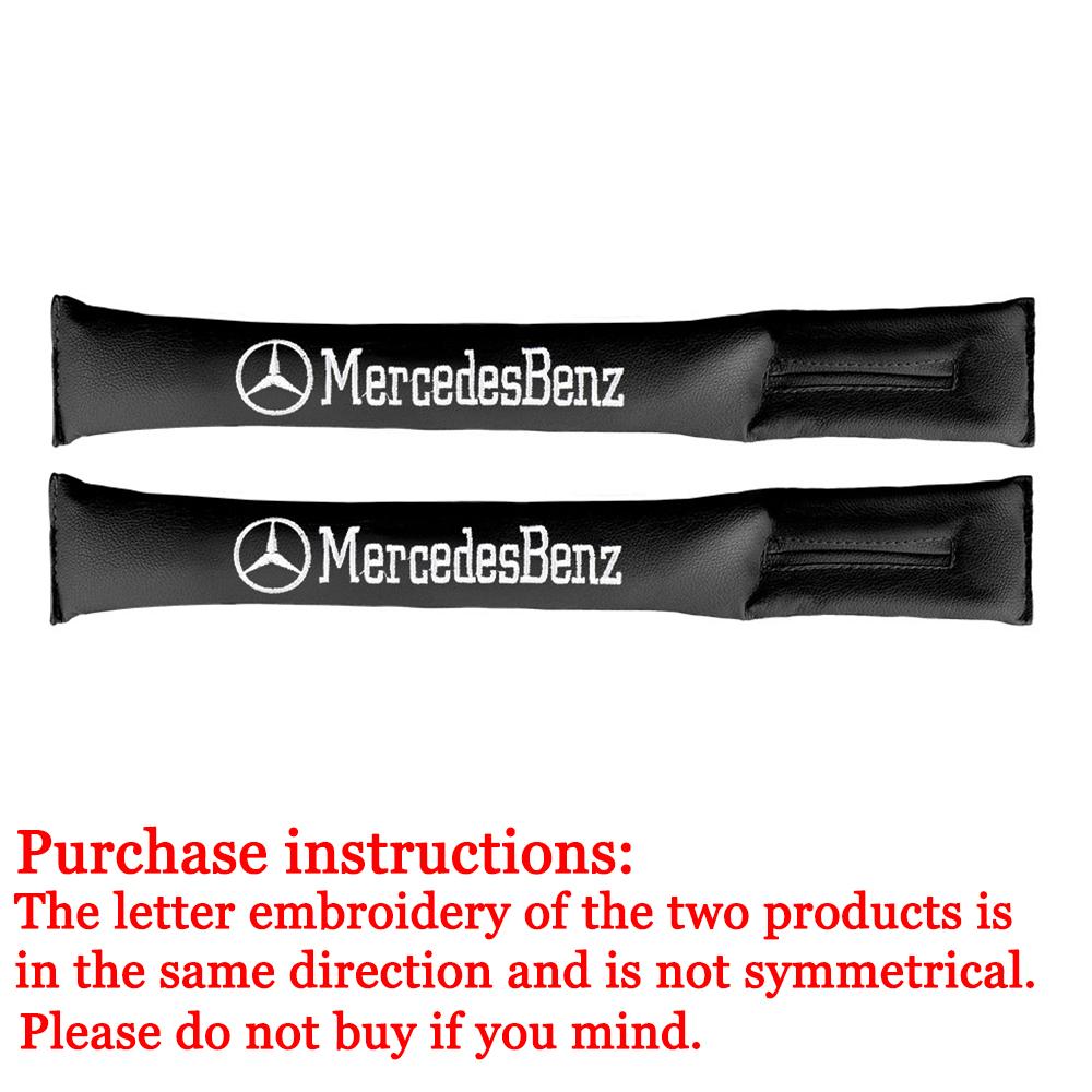 2PCS Car Seat Gap Filler Soft Padding Leather Leak Pad Plug Spacer For Mercedes Benz AMG E C M R S Class W176 W204 W212 GLC CLA