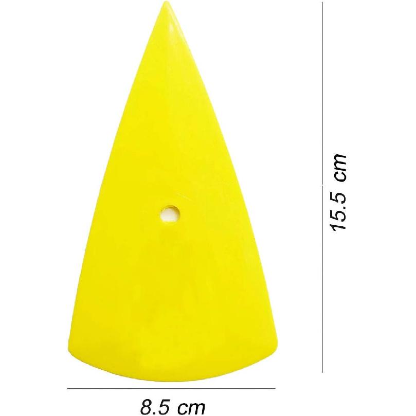 3PCS Contour Squeegee for Vinyl Wraps & Decals Scraper Triangle Pointed Sharp Bubble Scraper Corner Reach Tools Fine-Edge Detailer Hand Tool