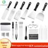 Stainless Steel BBQ Tool Set - Outdoor Grill & Teppanyaki Spatulas
