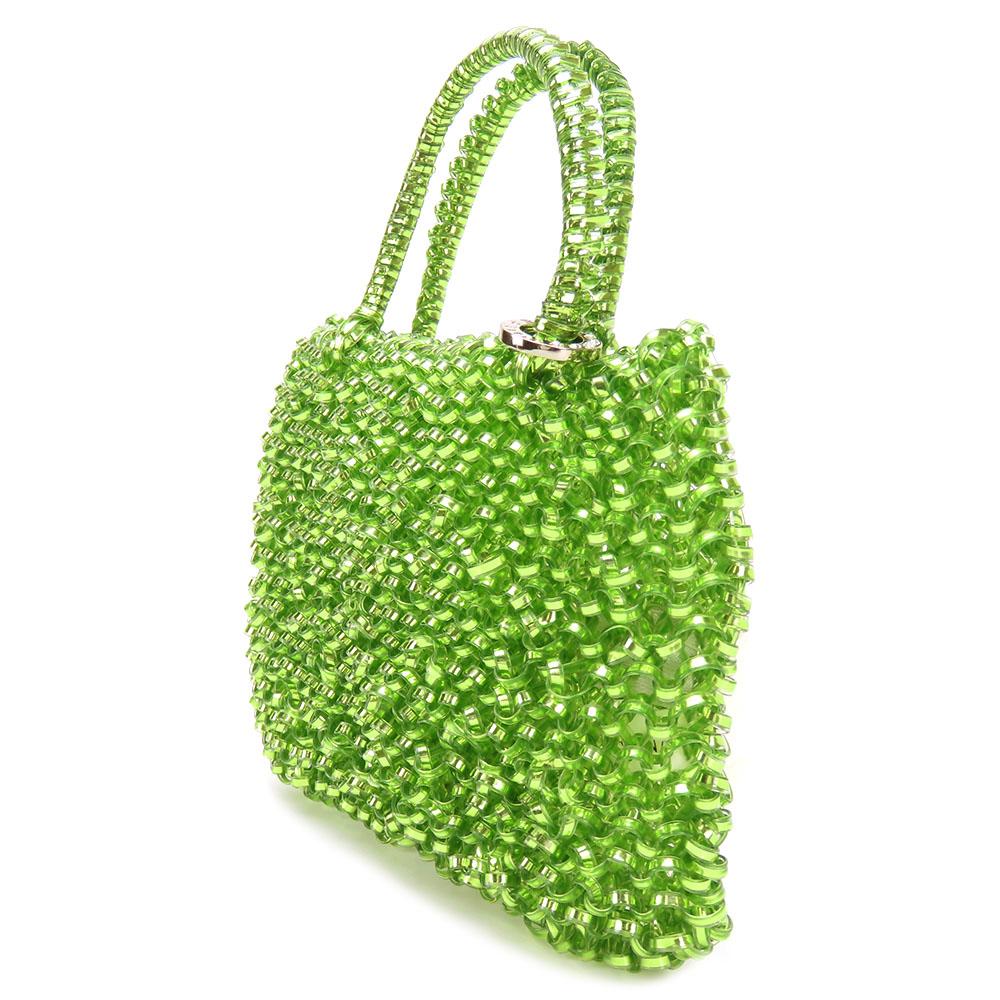 Used ANTEPRIMA Handbag Wire Bag PVC Green Party