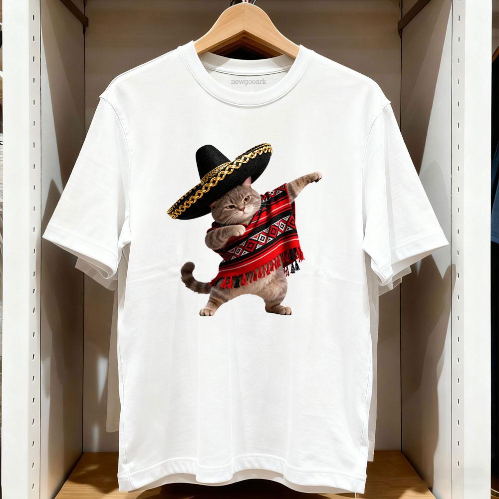 

Funny Dabbing Mexican Cat Sombrero Cinco de Mayo Essential TShirt Women Unisex cotton printed t shirts Adult camisetas tops tee S
