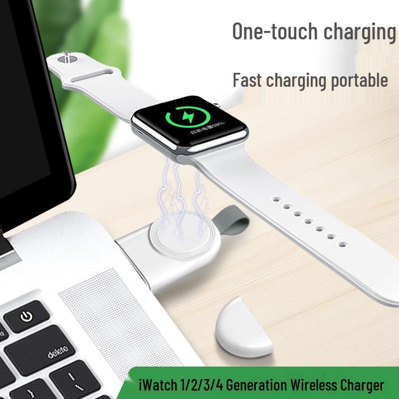 Portable Magnetic Wireless Charger for Apple Watch with USB Interface