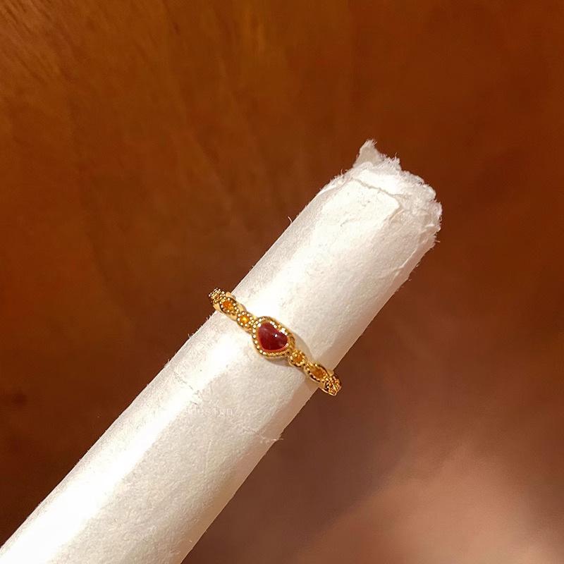 

Bowknot Heart Drip Glaze Light Luxury Stacking Ring – 2025 Fashion Index Finger Accessory for Women