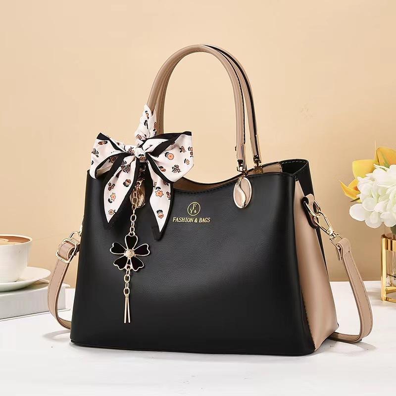 Women's bags send mother atmospheric texture handbags contrasting colors fashionable versatile shoulder bags messenger bags