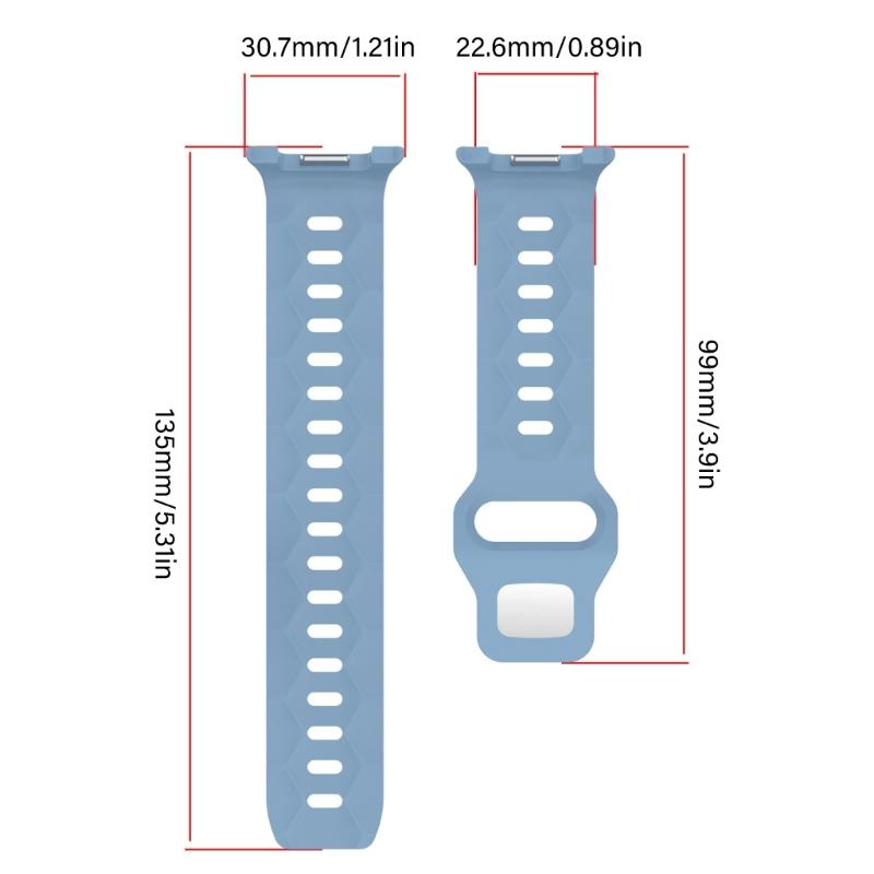 Adjustable Soccer Texture Watch Band For 8 Lightweight Breathable Silicone Gym Office Daily Use