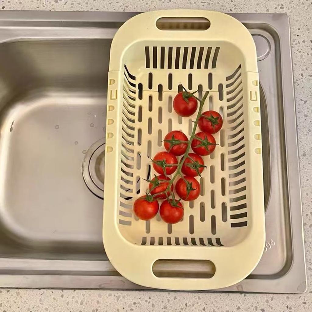 2Pcs/Kitchen Retractable Sink Drain Basket for Washing Vegetables and Fruits, Draining Bowl and Chopsticks, Sink Filter Rack