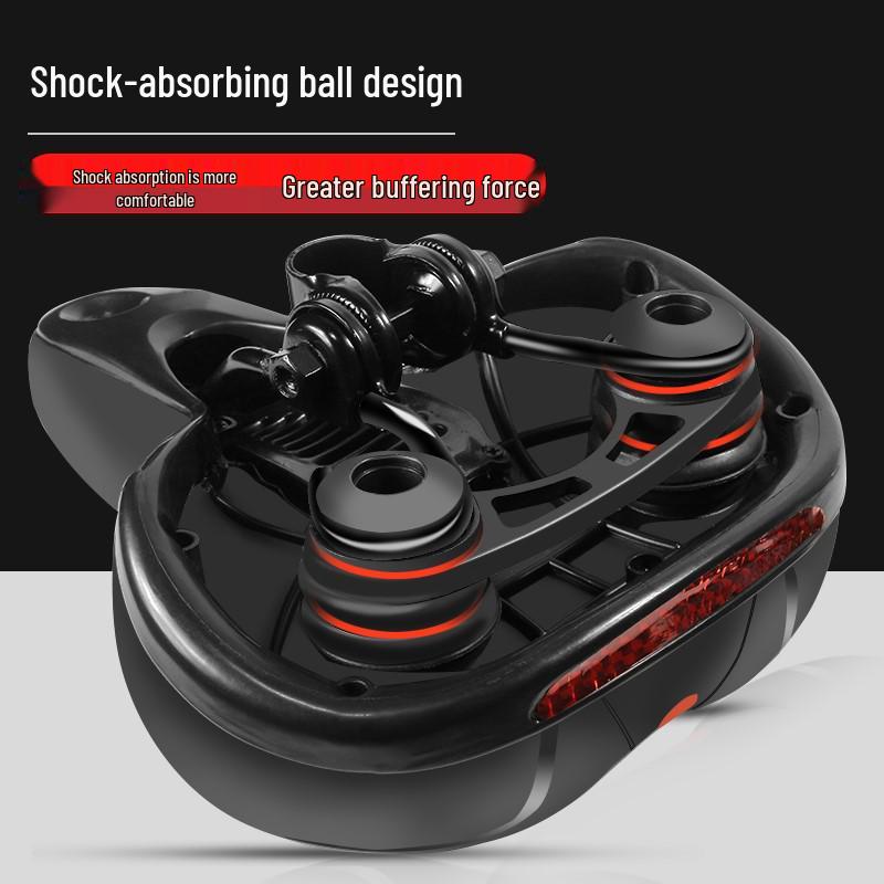 Super Soft Comfortable Bike Saddle with Seatpost & Bag
