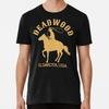 Vintage Stil Deadwood South Dakota U S A Gold Cowboy Western Wilder Westen TTshirt