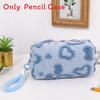 Cute Pink Plush Pen Case With Spacious Design For Girls Stationery Organizer For School Use