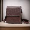 Men'S Shoulder Bag Crossbody Bag Tide Gift For Husband Leisure Simple Retro With Flap Leather Waterproof Men'S Bag