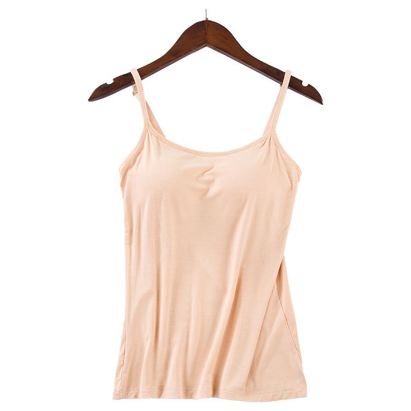 Modal Women's Wire-Free Tank Top with Built-in Bra Pads - Yoga Base Layer Upgraded Version