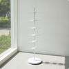 Adjustable Rotating Display Stand with Multiple Hooks Metal Shelf for