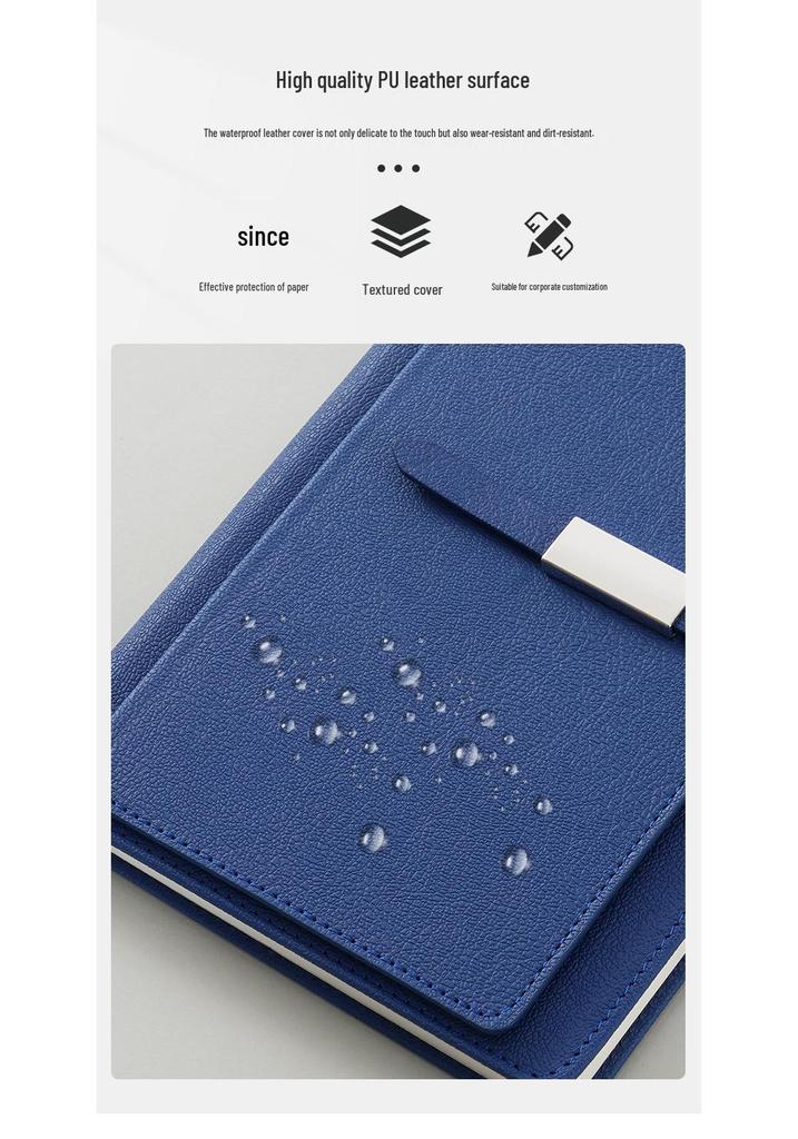 A5 Magnetic Buckle Notebook Set - Custom Logo for Business, Office, and Campus Meetings.
