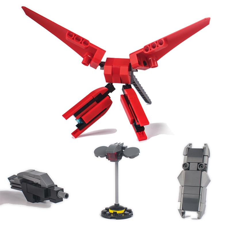 Custom Creation Mech Constructing Pieces Humanoid Mech War Machine Putting Together Plug In Model Children's Building Blocks Toy
