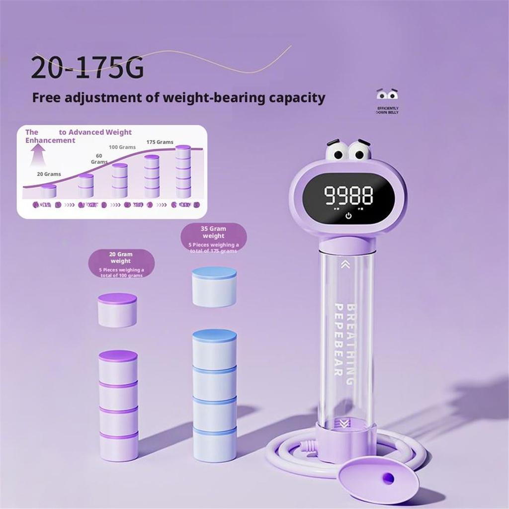 Digital Breathing Dumbbells Training Device, Abdominal Breathing Capacity,Slimming Belly, Breathing Resistance Training Dumbbell