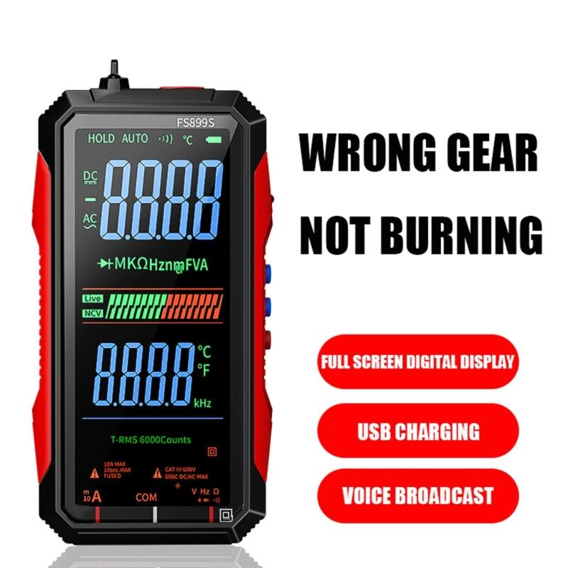 Pack Of 18 Professional Rechargeable Digital Multimeter With USB C Charging ABS Shell For Electrical Testing And Repair