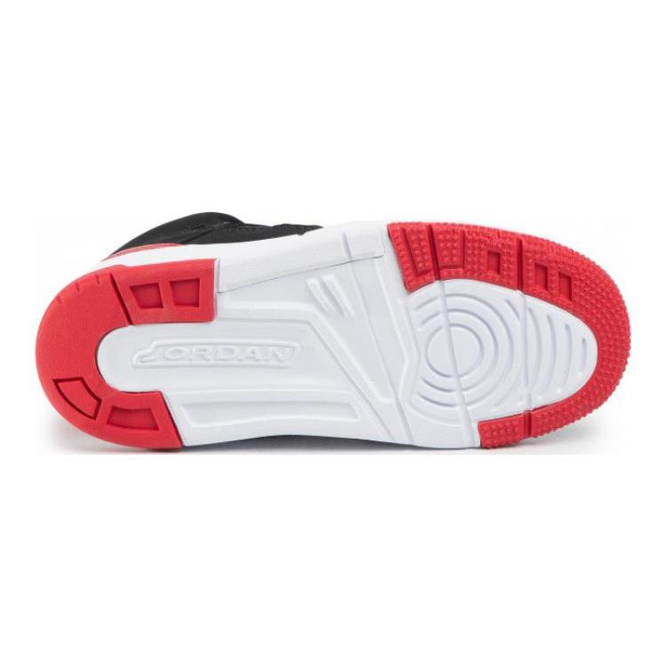 Jordan Max Aura Slip Resistant Cushioning Abrasion Resistant Mid top Children's Basketball Shoes Black Red AQ9216-006