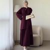 2025 Autumn/Winter European & American Loose Casual Retro Top and Skirt Set for Women