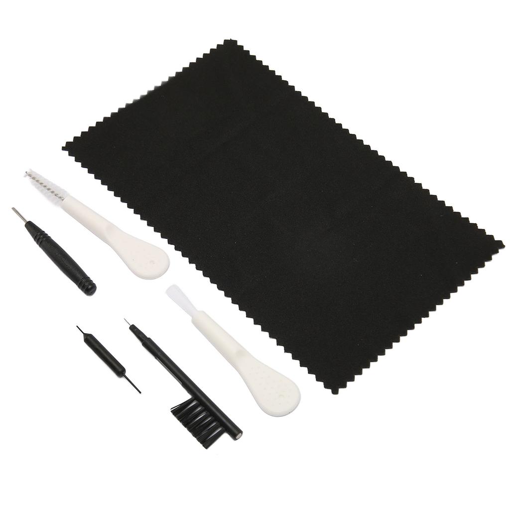 6pcs Sound Amplifier Cleansing Tools Debris Earwax Removal Earphone Care Brushes Accessories Kit White Brush