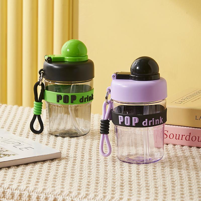 Coffee Cup, Double-drinking Cup, Cute Letter Children's Water Cup, Plastic Cup