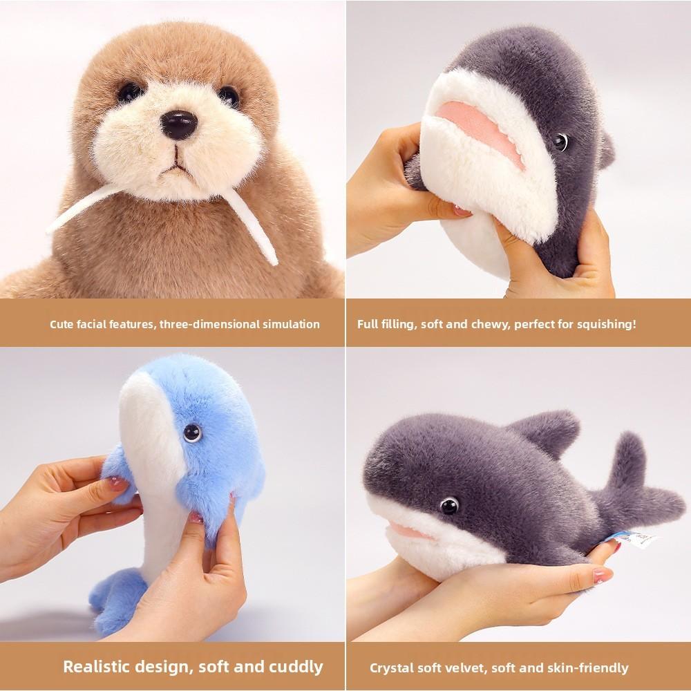 Ocean Animal Plush Toy Sea Lion Collectible Desk Decor For Kids And Adults