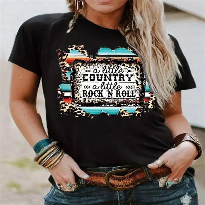 

Short-sleeved T-shirt European and American summer new women s fashion casual home commuting versatile round neck short-sleeved T-shirt 5XL чорний