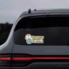 Cartoon Baby On Board Warning Sticker, Cute Vinyl Decal for Car Rear Window Windshield Safety Decor