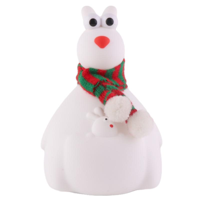 Customizable Seven-Color Rechargeable Christmas Silicone Clap Light with Voice Activation 1W