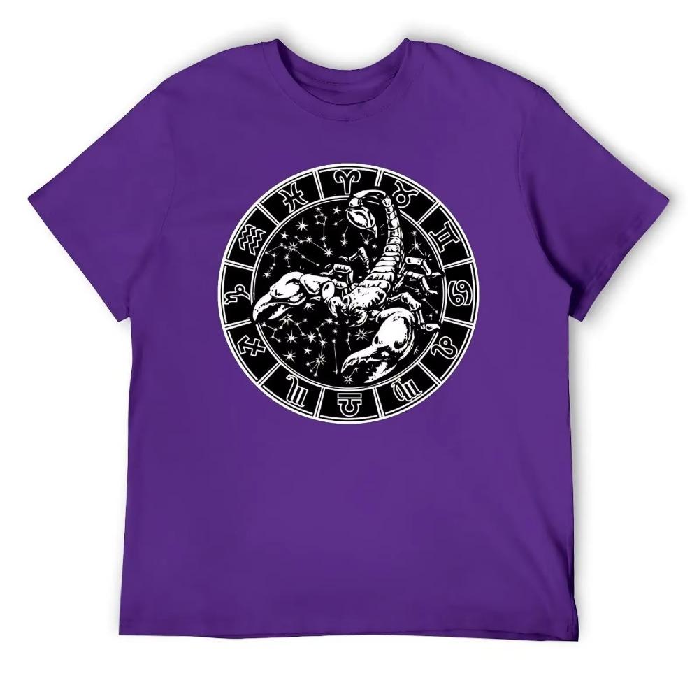 Scorpio Twelve Contellation (6) T-shirts Novelty T-shirt Crewneck  Sports  Funny Novelty Fitness USA Size
