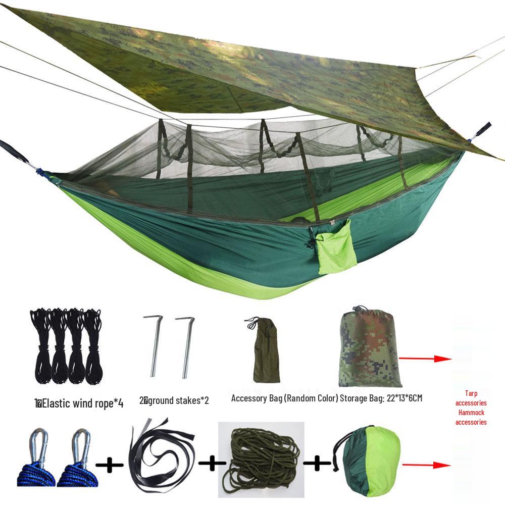 Waterproof Outdoor Mosquito Repellent Sunshade Hammock with Canopy