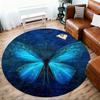1pc Butterfly Wings Round Chair Mat Area Rug - Non-Slip, Floor Mat for Office, Bedroom, and Indoor Decor C1118107