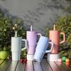 Popular 710ml Insulated Stainless Steel Water Bottle with Straw Lid & Handle