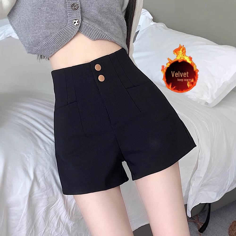 

Women s High-Waisted Velvet Wide-Leg Bootcut Shorts - Autumn/Winter 2024 Collection 2XL [Recommended 131-147 lbs]