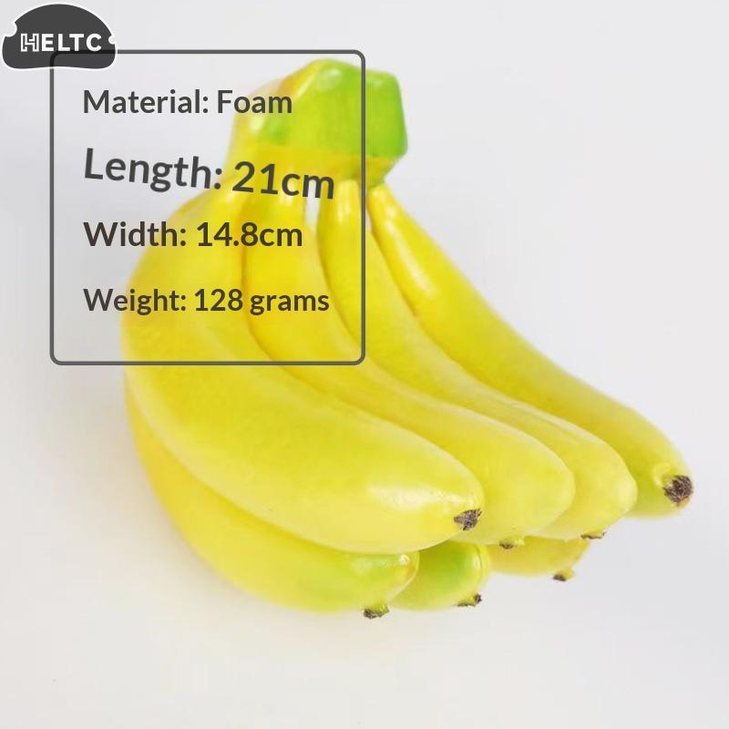 1PCS Plastic Artificial Banana Decorative Plastic Fake Fruit Realistic Display Simulated Banana For Wedding Christmas Decor