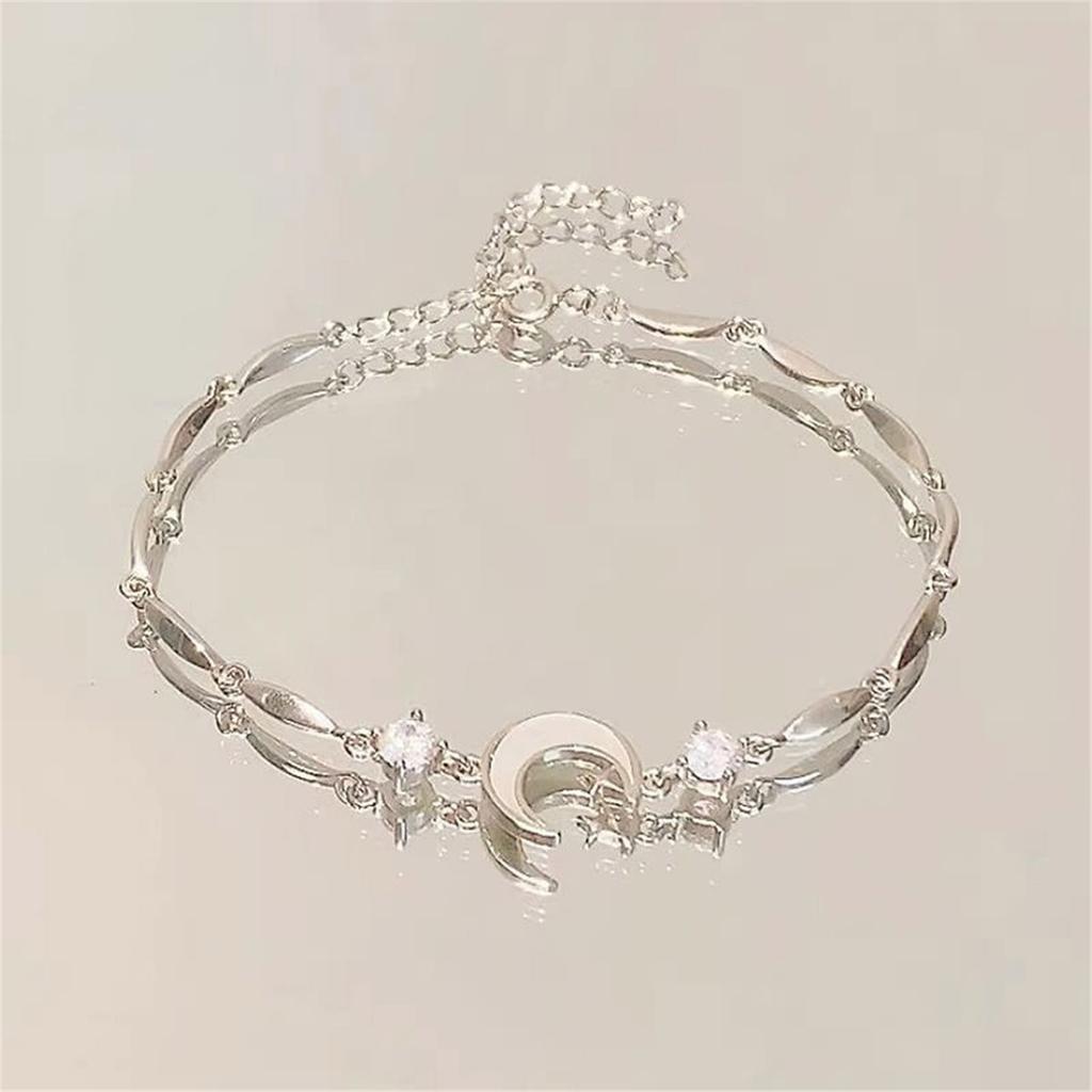 Lightweight Alloy Celestial Bracelet Wrist Chain With Adjustable Closure Sparkling Night Out Accessory For Women