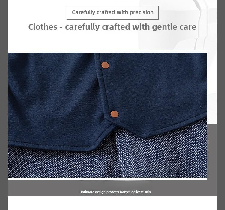 Długi rękaw męski kombinezon niemowlęcy na specjalne okazje (0-12m)