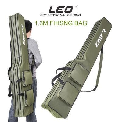 Nuova borsa da pesca in tela a doppio strato LEO 1,3 m Borsa da pesca pieghevole di grande capacità estesa di moda portatile Borsa da trasporto per attrezzatura da pesca