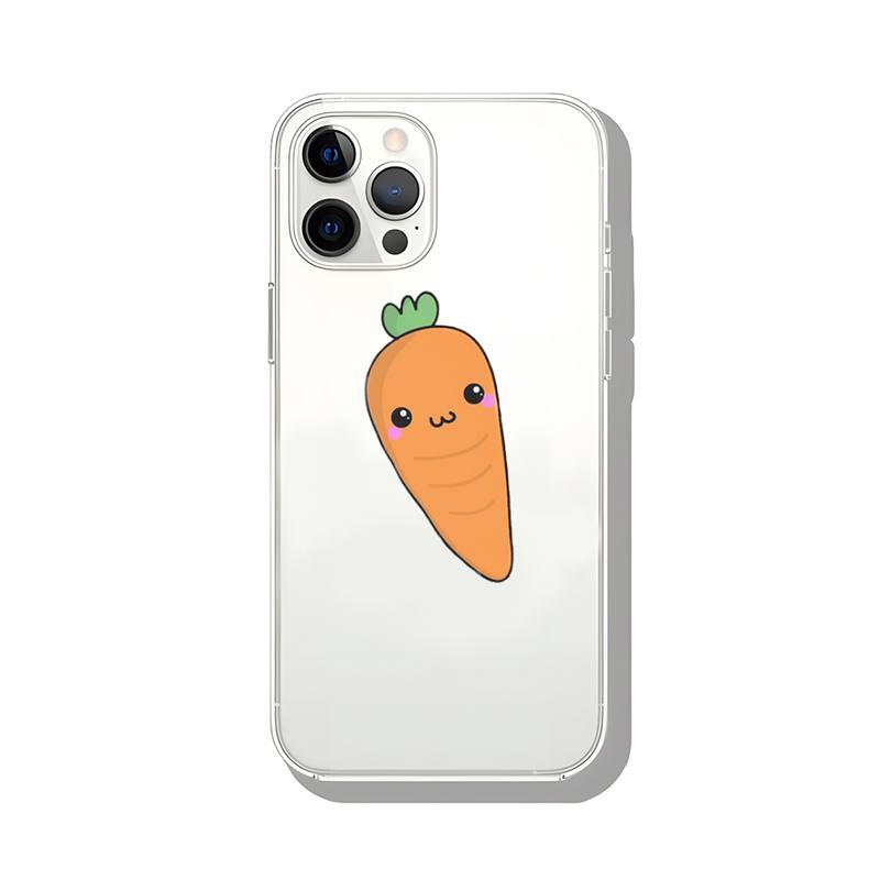 Cute Carrot Phone Case Transparent Fundas for Iphone 14 11 12 13 Mini Pro Max Se 5 6 6 S 7 8 Plus Xr X Xs Shockpoof Back Cover