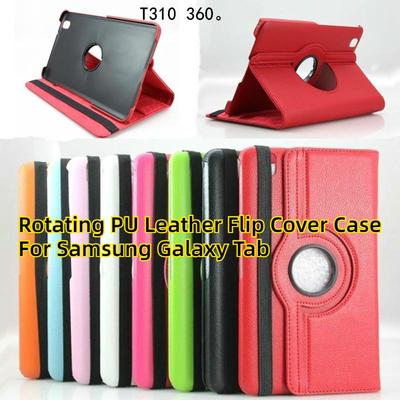 360 Degree Rotating PU Leather Flip Cover Case for Samsung Galaxy Tab 3 8.0" SM-T310 SM-T311 T315 8 Inch Tablet Case Stand Cases
